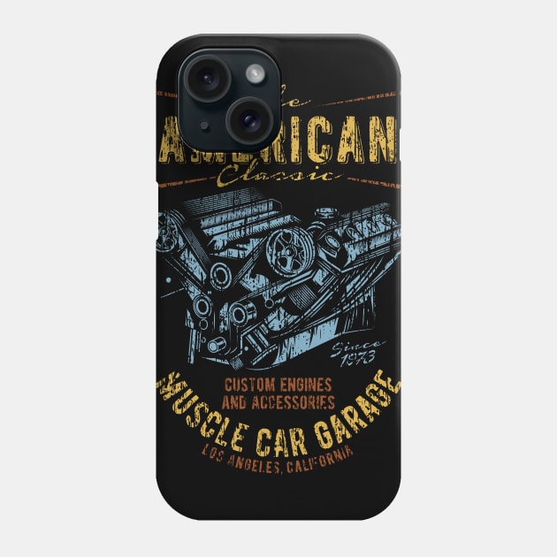 American Classic muscle car custom distressed Phone Case by SpaceWiz95