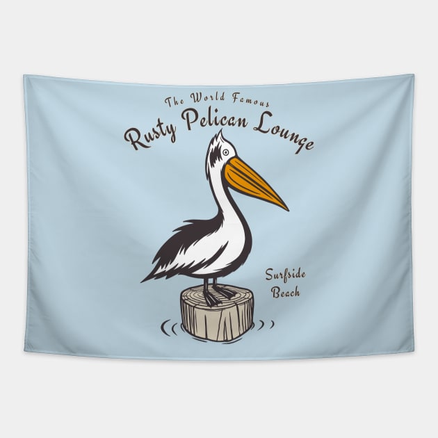 The World Famous Rusty Pelican Apparel Tapestry by bahama mule