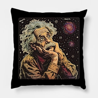 Stellar Contemplation - Einstein Star Gazer Tee Pillow