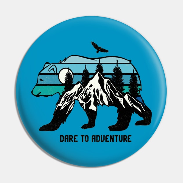 Dare To Adventure Pin by Mako Design 