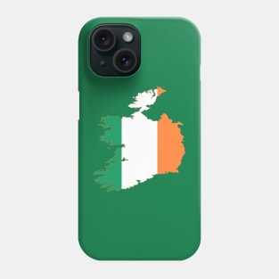 Ireland Rugby Fan Irish Tricolor Flag Map Phone Case