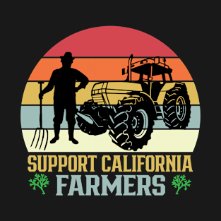 Support California Farmers Local Agriculture Farming T-Shirt