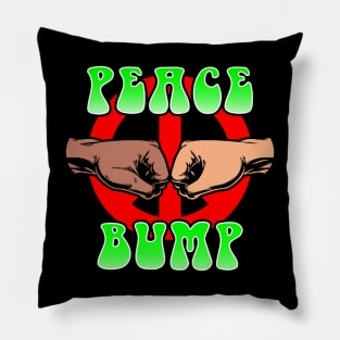 Peace Bump Fist Bump Anti-War Meme Vintage Retro Slogan Pillow