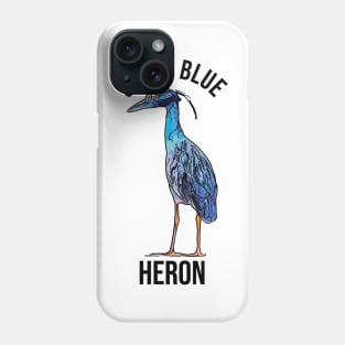Great Blue Heron Abstract Cartoon Phone Case