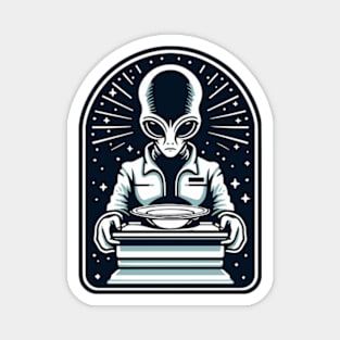 Alien To Serve Man Magnet