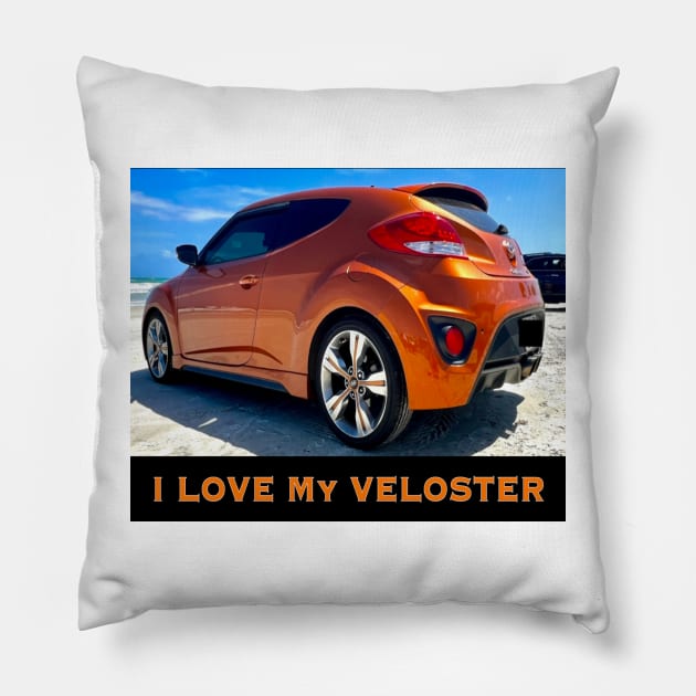 I Love My Veloster Pillow by ZerO POint GiaNt