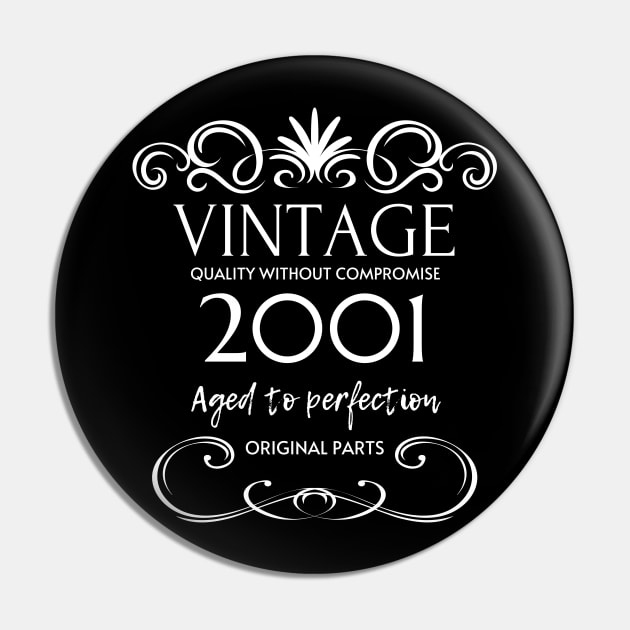 Vintage 2001 - Birthday Gift For Men Pin by Fluen