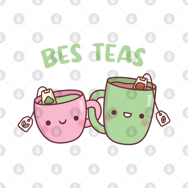 Cute Tea Mugs Bes Teas Besties by rustydoodle