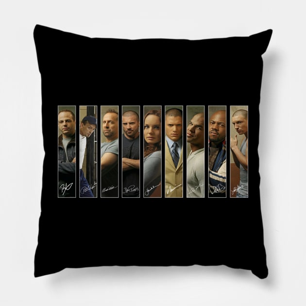 Prison Break Cast Signature Pillow by tinastore