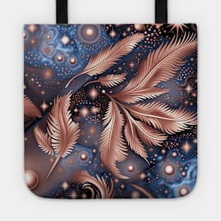 Other Worldly Designs- nebulas, stars, galaxies, planets with feathers Tote