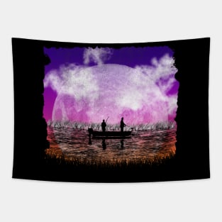 Night Fishing - Purple Haze Tapestry