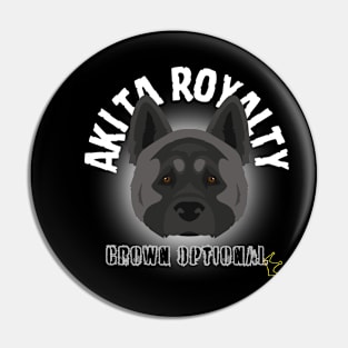 American Akita Royalty - crown optional Pin