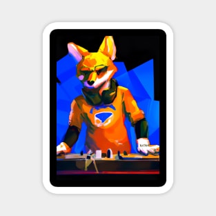 Fox at the DJ booth Magnet