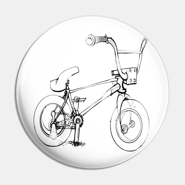 BMX BIKE Pin by IAN TOVEY ILLUSTRATOR