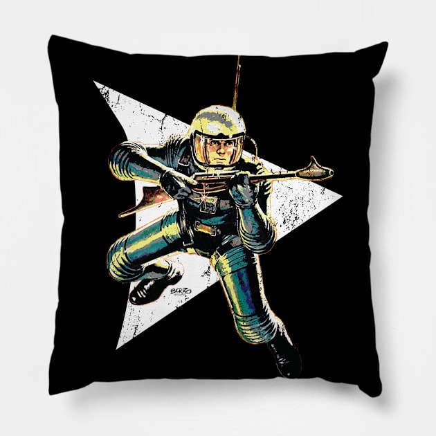 Spaceman-3 Pillow by BonzoTee