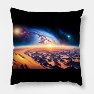 Space Desert Oasis Pillow