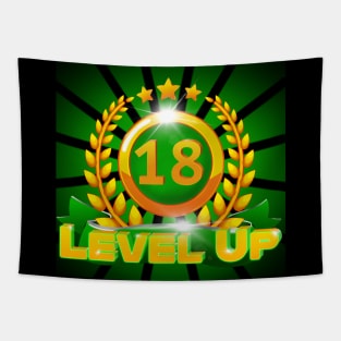 Level Up 18th Birthday Gift Tapestry