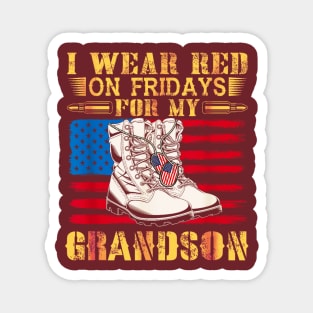 I wear red on friday for my grandson Magnet