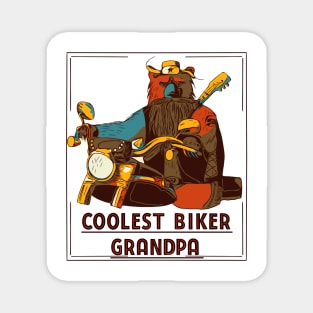 Coolest biker grandpa Magnet