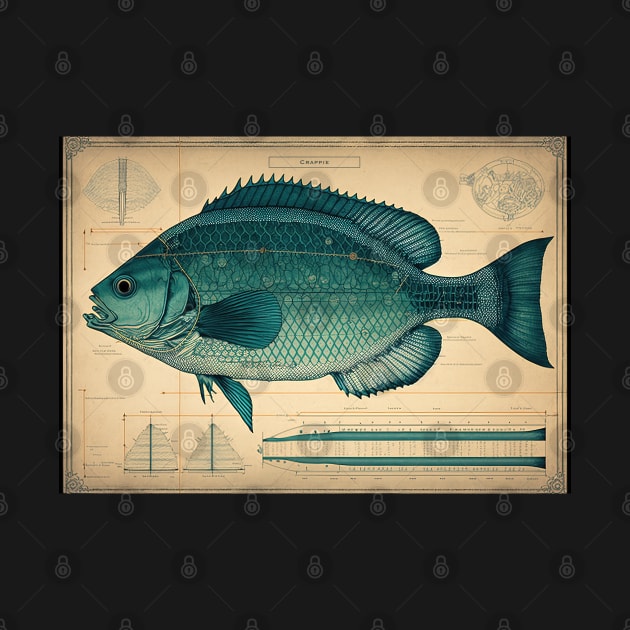 Crappie Fish Print by DanielLiamGill