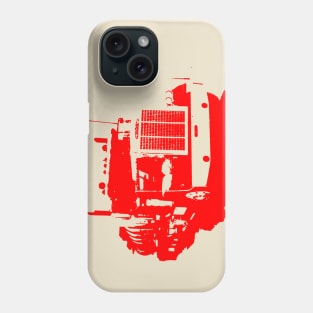 Freightliner classic 1980s big rig truck monoblock red Phone Case