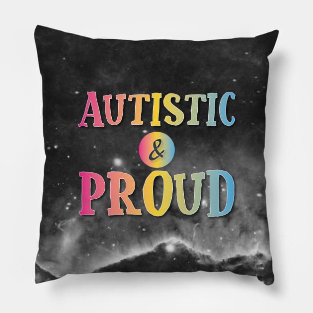 Autistic and Proud: Pansexual Pillow by SarahCateCreations