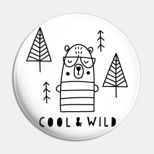 Cool and Wild. Woodland Onesie design Pin