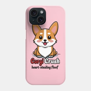 Whimsical Wonders: Corgi Crunch Heart-Stealing Floof Animation Phone Case