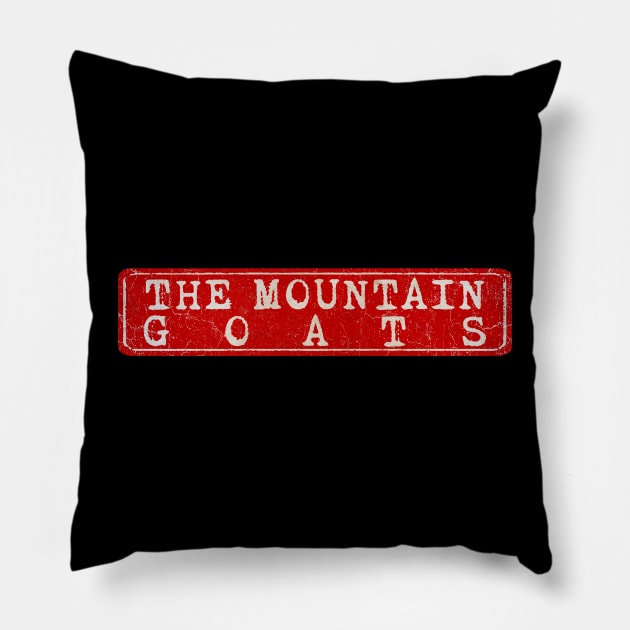 vintage retro plate The Mountain Goats Pillow by GXg.Smx