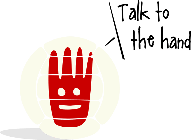 Talk to the hand Kids T-Shirt by Pigbanko