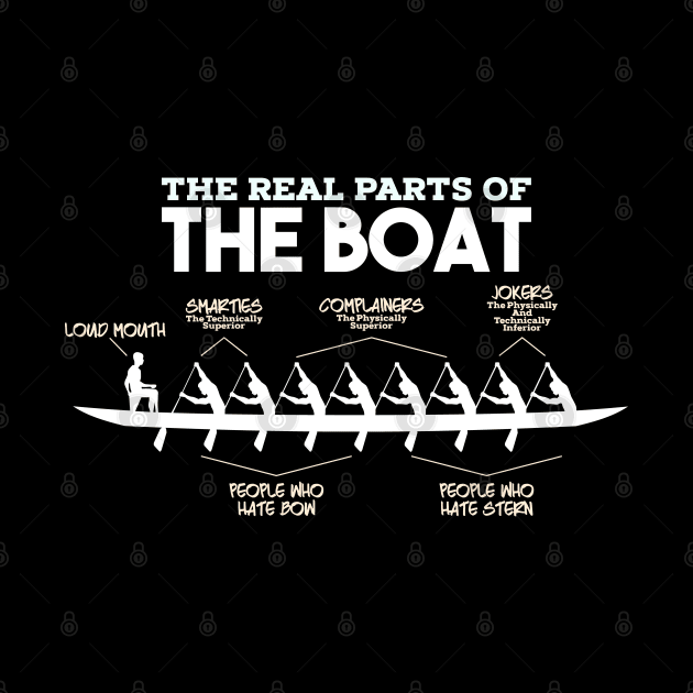 The Real Parts Of The Boat - Funny Rowing Kayak T-Shirts and Gifts by Shirtbubble