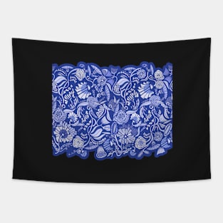 Blue Garden Tapestry