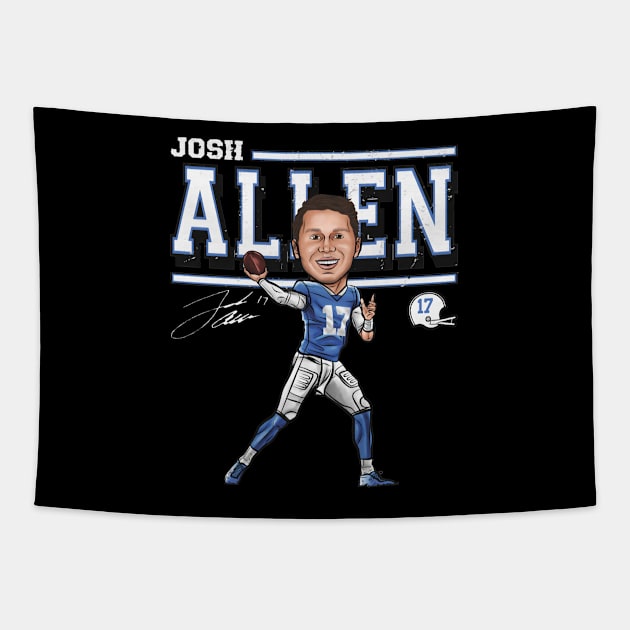 Josh Allen Buffalo Cartoon Tapestry by Buya_Hamkac