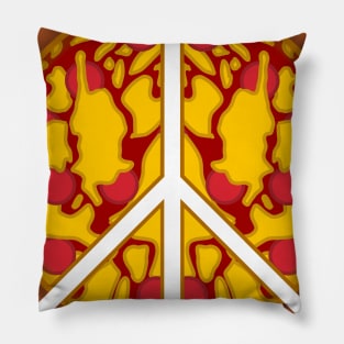 Peace sign pizza! Pillow