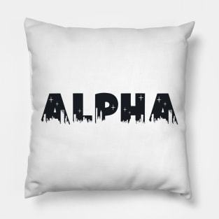 Alpha Cityscape Letter Pillow