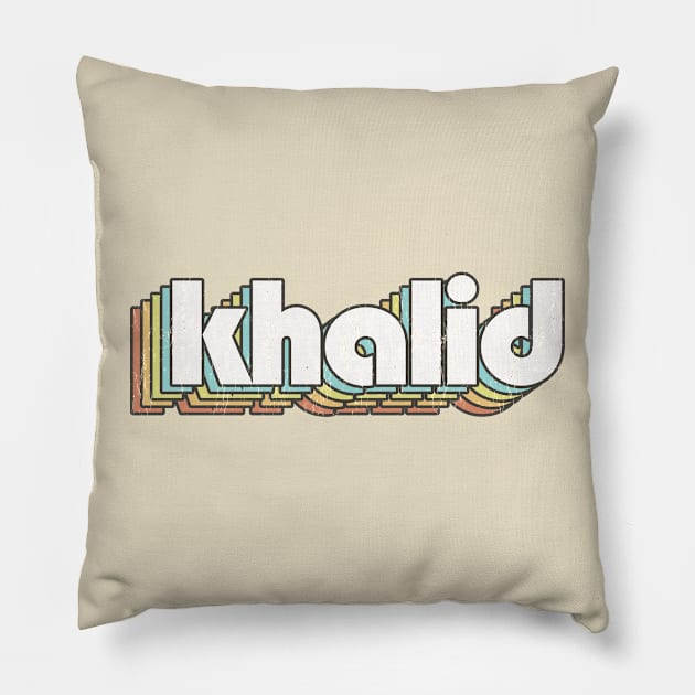 Khalid / Rainbow Vintage Pillow by Jurou