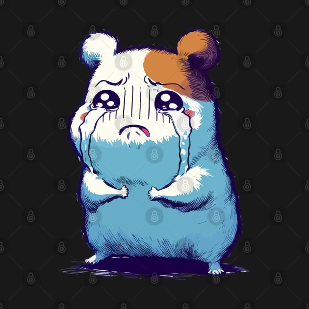 Crying Sad Hamster by TomFrontierArt