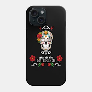 Dia de los Muertos Rose Skull Phone Case