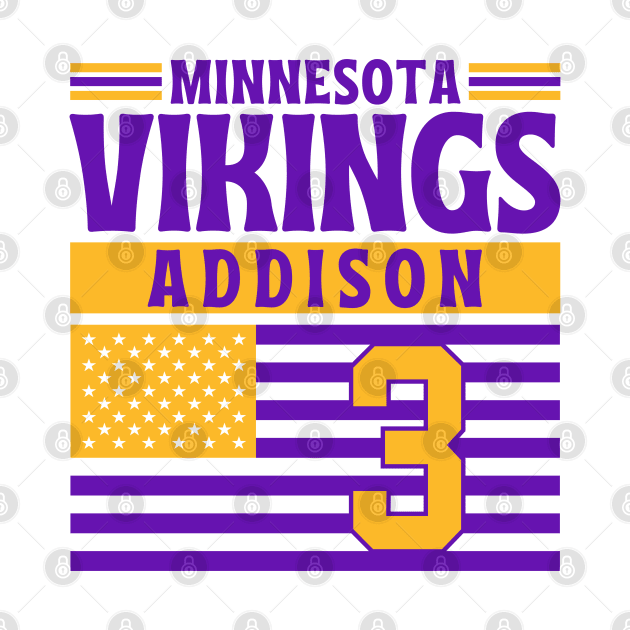 Minnesota Vikings Addison 3 American Flag Football by Astronaut.co