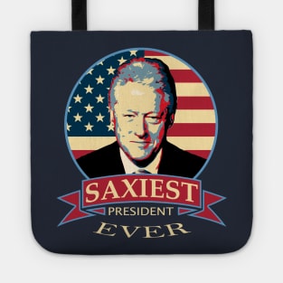 Bill Clinton Saxiest President Ever Pop Art Tote