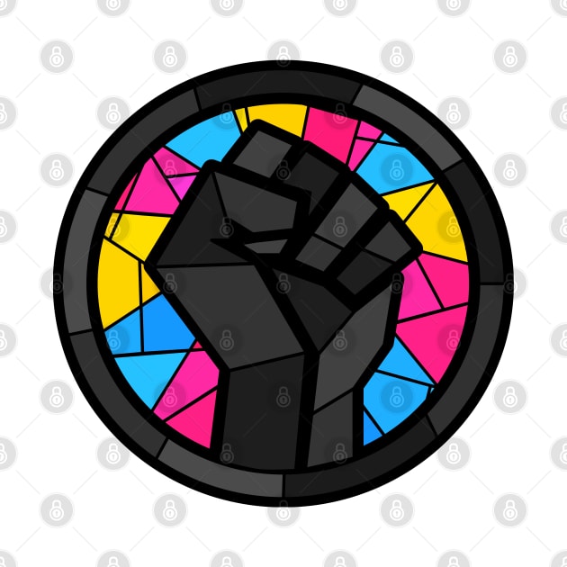 BLM Stained Glass Fist (Pan) by OctopodArts