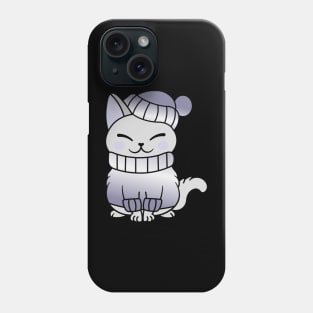 Cute Cozy Colorful Snow Winter Cat Kitty Phone Case