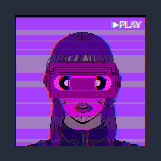 VHS Girl Glitch by LeiaHeisenberg