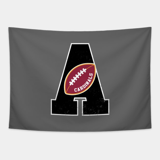 Big Bold Arizona Cardinals Monogram Tapestry by Rad Love