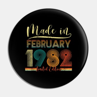 February 1982 Limited Edition Vintage 38th Bday 38 Years Old Pin