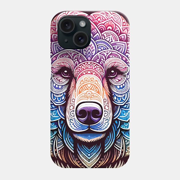 Mystical Bear Mandala Phone Case by AmandaOlsenDesigns