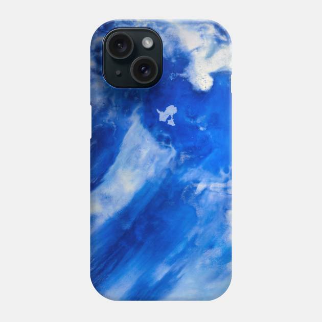 Blue Fluid Abstract Painting Phone Case by MihaiCotiga Art