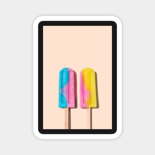 Two icecream lollies on a wooden stick Magnet