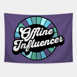 Offline Influencer Purples and Blues Tapestry