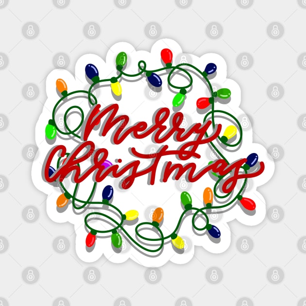 Christmas lighting Magnet by MAYRAREINART